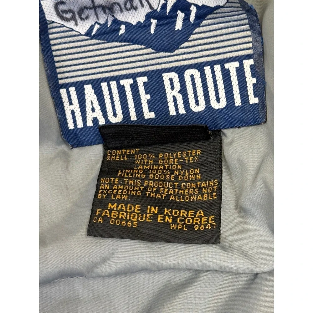 Haute Route Men's Gore-Tex Down Parka Jacket Blue Navy‎ Insulated Hooded Size L
